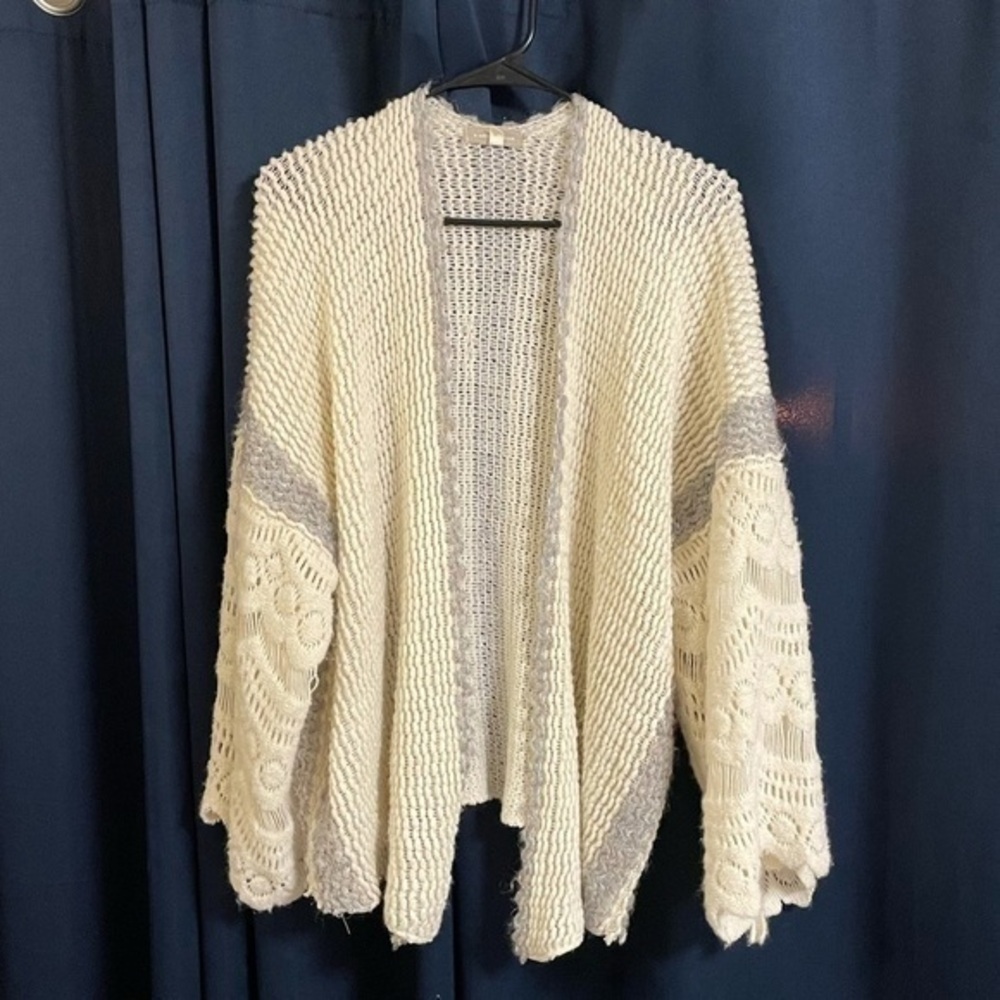 Anthropologie open knit cardigan crochet cardigan